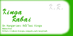 kinga rabai business card